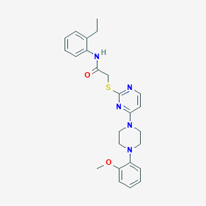 molecular formula C25H29N5O2S B2602814 N-benzyl-N-methyl-2-piperazin-1-yl-5-[(2-thienylcarbonyl)amino]nicotinamide CAS No. 1116002-05-1