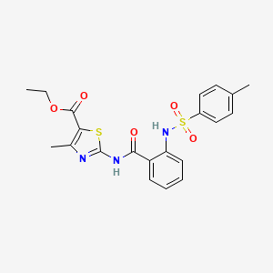 Ethyl 4-methyl-2-[2-(4-methylbenzenesulfonamido)benzamido]-1,3-thiazole-5-carboxylate