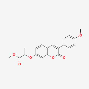 molecular formula C20H18O6 B2602816 methyl 2-{[3-(4-methoxyphenyl)-2-oxo-2H-chromen-7-yl]oxy}propanoate CAS No. 869080-83-1