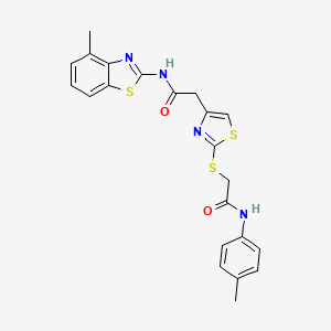 N-(4-methylbenzo[d]thiazol-2-yl)-2-(2-((2-oxo-2-(p-tolylamino)ethyl)thio)thiazol-4-yl)acetamide