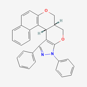 (2S,10R)-4,6-diphenyl-8,12-dioxa-5,6-diazapentacyclo[11.8.0.0^{2,10}.0^{3,7}.0^{16,21}]henicosa-1(13),3(7),4,14,16(21),17,19-heptaene