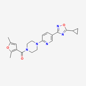 (4-(5-(5-Cyclopropyl-1,2,4-oxadiazol-3-yl)pyridin-2-yl)piperazin-1-yl)(2,5-dimethylfuran-3-yl)methanone