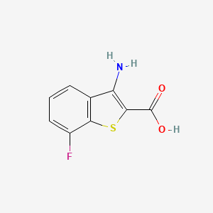 molecular formula C9H6FNO2S B2602834 3-Amino-7-fluorobenzo[b]thiophene-2-carboxylic acid CAS No. 1552532-10-1