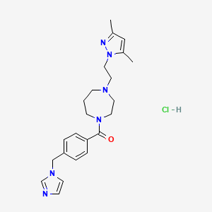 (4-((1H-imidazol-1-yl)methyl)phenyl)(4-(2-(3,5-dimethyl-1H-pyrazol-1-yl)ethyl)-1,4-diazepan-1-yl)methanone hydrochloride