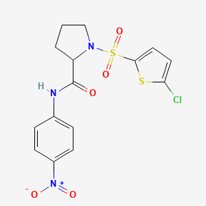 1-((5-chlorothiophen-2-yl)sulfonyl)-N-(4-nitrophenyl)pyrrolidine-2-carboxamide