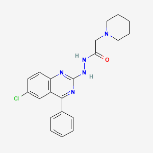 N'-(6-chloro-4-phenylquinazolin-2-yl)-2-(piperidin-1-yl)acetohydrazide