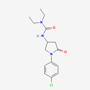 3-(1-(4-Chlorophenyl)-5-oxopyrrolidin-3-yl)-1,1-diethylurea