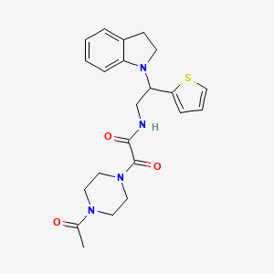 2-(4-acetylpiperazin-1-yl)-N-(2-(indolin-1-yl)-2-(thiophen-2-yl)ethyl)-2-oxoacetamide