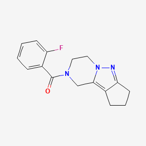 (2-fluorophenyl)(3,4,8,9-tetrahydro-1H-cyclopenta[3,4]pyrazolo[1,5-a]pyrazin-2(7H)-yl)methanone