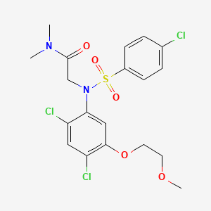 2-(N-(4-chlorophenylsulfonyl)-2,4-dichloro-5-(2-methoxyethoxy)phenylamino)-N,N-dimethylacetamide