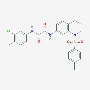 N1-(3-chloro-4-methylphenyl)-N2-(1-tosyl-1,2,3,4-tetrahydroquinolin-7-yl)oxalamide