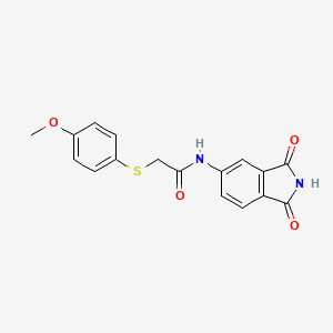 N-(1,3-dioxoisoindolin-5-yl)-2-((4-methoxyphenyl)thio)acetamide