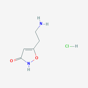 molecular formula C5H9ClN2O2 B2602867 5-(2-Aminoethyl)isoxazol-3-ol hydrochloride CAS No. 2219407-40-4