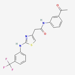 N-(3-acetylphenyl)-2-(2-((3-(trifluoromethyl)phenyl)amino)thiazol-4-yl)acetamide