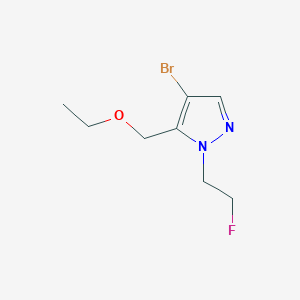 molecular formula C8H12BrFN2O B2602882 4-bromo-5-(ethoxymethyl)-1-(2-fluoroethyl)-1H-pyrazole CAS No. 1856058-83-7