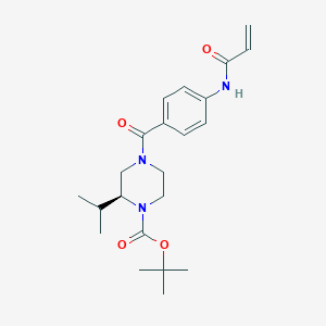 Tert-butyl (2S)-2-propan-2-yl-4-[4-(prop-2-enoylamino)benzoyl]piperazine-1-carboxylate
