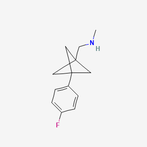 1-[3-(4-Fluorophenyl)-1-bicyclo[1.1.1]pentanyl]-N-methylmethanamine
