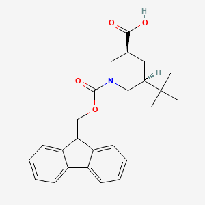 (3S,5S)-5-Tert-butyl-1-(9H-fluoren-9-ylmethoxycarbonyl)piperidine-3-carboxylic acid