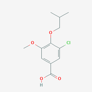 molecular formula C12H15ClO4 B2602896 3-chloro-5-methoxy-4-(2-methylpropoxy)benzoic Acid CAS No. 750608-04-9