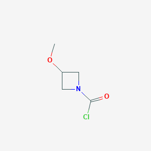 molecular formula C5H8ClNO2 B2602912 3-Methoxyazetidine-1-carbonyl chloride CAS No. 1849382-35-9