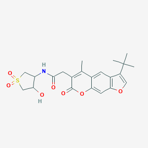 2-(3-tert-butyl-5-methyl-7-oxo-7H-furo[3,2-g]chromen-6-yl)-N-(4-hydroxy-1,1-dioxidotetrahydro-3-thienyl)acetamide