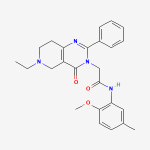 2-(6-ethyl-4-oxo-2-phenyl-5,6,7,8-tetrahydropyrido[4,3-d]pyrimidin-3(4H)-yl)-N-(2-methoxy-5-methylphenyl)acetamide
