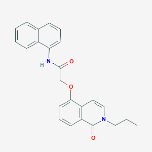 molecular formula C24H22N2O3 B2602932 N-naphthalen-1-yl-2-(1-oxo-2-propylisoquinolin-5-yl)oxyacetamide CAS No. 906156-65-8