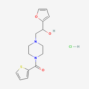 (4-(2-(Furan-2-yl)-2-hydroxyethyl)piperazin-1-yl)(thiophen-2-yl)methanone hydrochloride