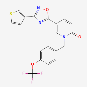 5-[3-(3-thienyl)-1,2,4-oxadiazol-5-yl]-1-[4-(trifluoromethoxy)benzyl]pyridin-2(1H)-one
