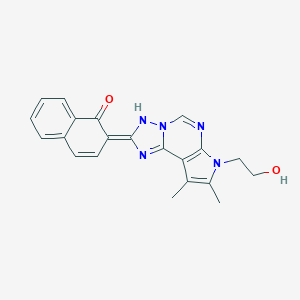 (2Z)-2-[10-(2-hydroxyethyl)-11,12-dimethyl-3,5,6,8,10-pentazatricyclo[7.3.0.02,6]dodeca-1(9),2,7,11-tetraen-4-ylidene]naphthalen-1-one