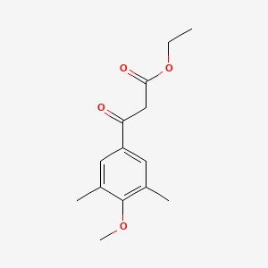 molecular formula C14H18O4 B2602955 Ethyl (3,5-dimethyl-4-methoxybenzoyl)acetate CAS No. 1443328-00-4