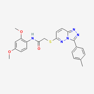 molecular formula C22H21N5O3S B2602967 N-(2,4-dimethoxyphenyl)-2-((3-(p-tolyl)-[1,2,4]triazolo[4,3-b]pyridazin-6-yl)thio)acetamide CAS No. 852375-63-4