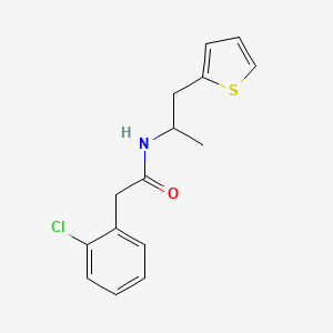 molecular formula C15H16ClNOS B2602968 2-(2-chlorophenyl)-N-(1-(thiophen-2-yl)propan-2-yl)acetamide CAS No. 1207042-59-8