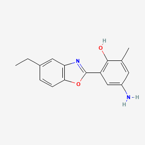 4-Amino-2-(5-ethyl-1,3-benzoxazol-2-yl)-6-methylphenol