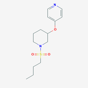 molecular formula C14H22N2O3S B2602972 4-((1-(丁磺酰基)哌啶-3-基)氧基)吡啶 CAS No. 2034276-88-3