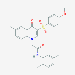 N-(2,5-dimethylphenyl)-2-[3-(4-methoxyphenyl)sulfonyl-6-methyl-4-oxoquinolin-1-yl]acetamide