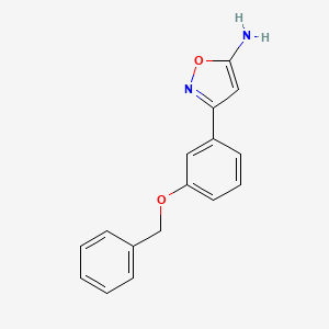 3-(3-Benzyloxy-phenyl)-isoxazol-5-ylamine