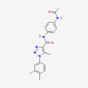 molecular formula C20H21N5O2 B2602981 N-(4-acetamidophenyl)-1-(3,4-dimethylphenyl)-5-methyltriazole-4-carboxamide CAS No. 904812-56-2