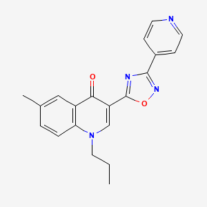 6-methyl-1-propyl-3-(3-(pyridin-4-yl)-1,2,4-oxadiazol-5-yl)quinolin-4(1H)-one