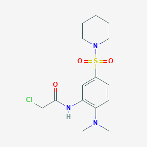 2-chloro-N-[2-(dimethylamino)-5-(piperidin-1-ylsulfonyl)phenyl]acetamide