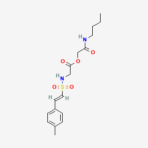 molecular formula C17H24N2O5S B2602989 [2-(butylamino)-2-oxoethyl] 2-[[(E)-2-(4-methylphenyl)ethenyl]sulfonylamino]acetate CAS No. 879350-40-0
