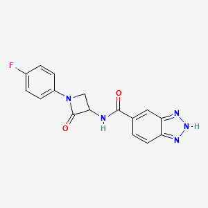 N-[1-(4-fluorophenyl)-2-oxoazetidin-3-yl]-1H-1,2,3-benzotriazole-5-carboxamide