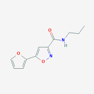 molecular formula C11H12N2O3 B2603010 5-(2-furyl)-N-propylisoxazole-3-carboxamide CAS No. 907989-92-8