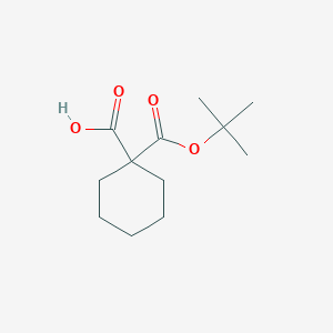 molecular formula C12H20O4 B2603011 1-[(叔丁氧羰基)羰基]环己烷-1-羧酸 CAS No. 1909348-62-4