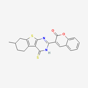 3-(7-methyl-4-thioxo-3,4,5,6,7,8-hexahydrobenzo[4,5]thieno[2,3-d]pyrimidin-2-yl)-2H-chromen-2-one