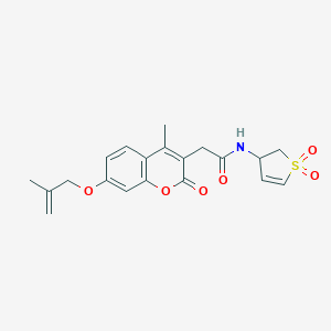 N-(1,1-dioxido-2,3-dihydro-3-thienyl)-2-{4-methyl-7-[(2-methyl-2-propenyl)oxy]-2-oxo-2H-chromen-3-yl}acetamide