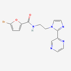 5-bromo-N-(2-(2-(pyrazin-2-yl)-1H-imidazol-1-yl)ethyl)furan-2-carboxamide