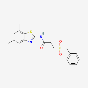 3-(benzylsulfonyl)-N-(5,7-dimethylbenzo[d]thiazol-2-yl)propanamide