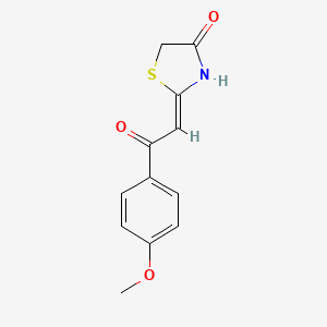 (2Z)-2-[2-(4-methoxyphenyl)-2-oxoethylidene]-1,3-thiazolidin-4-one