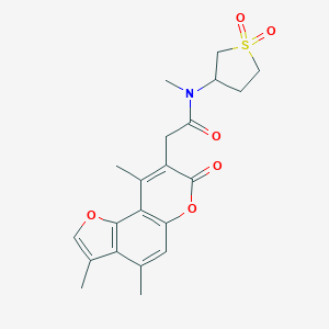 N-(1,1-dioxidotetrahydrothiophen-3-yl)-N-methyl-2-(3,4,9-trimethyl-7-oxo-7H-furo[2,3-f]chromen-8-yl)acetamide